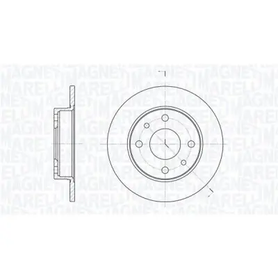 Disco de freno MAGNETI MARELLI 361302040700 Gran Oferta